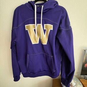 Adidas University of Washington Huskies Purple Gold Hoodie Mens Medium W Graphic